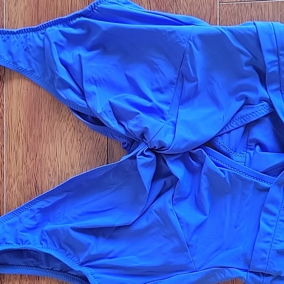 NWT SHAN Cobalt Blue Keyhole Twist One-Piece - Picture 3 of 7